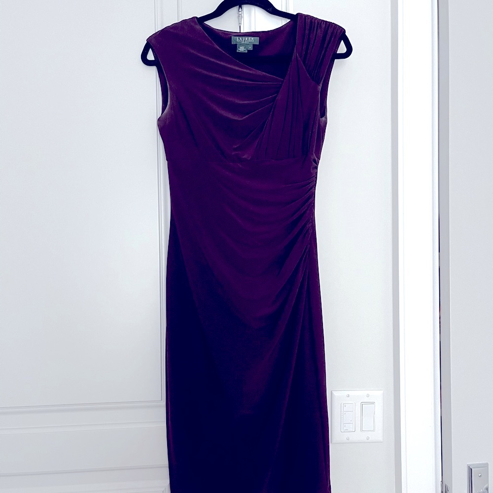 Lauren, Ralph Lauren Dress size 4 colour is aubergine/eggplant